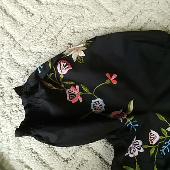 NEW eShakti Embroidered Retro Poplin Puff Sleeves - Picture 6 of 8